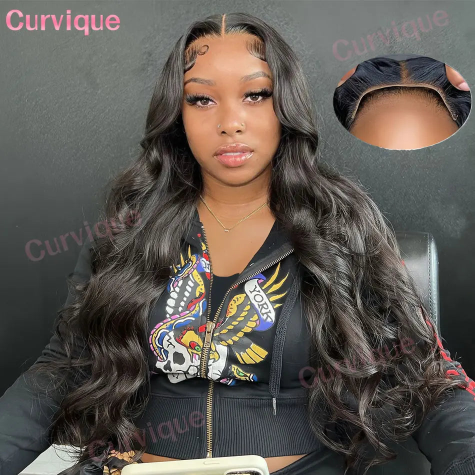 30" Body Wave Glueless Wig – 4x4/5x5 HD Lace Closure, Pre-Cut, Pre-Plucked Human Hair