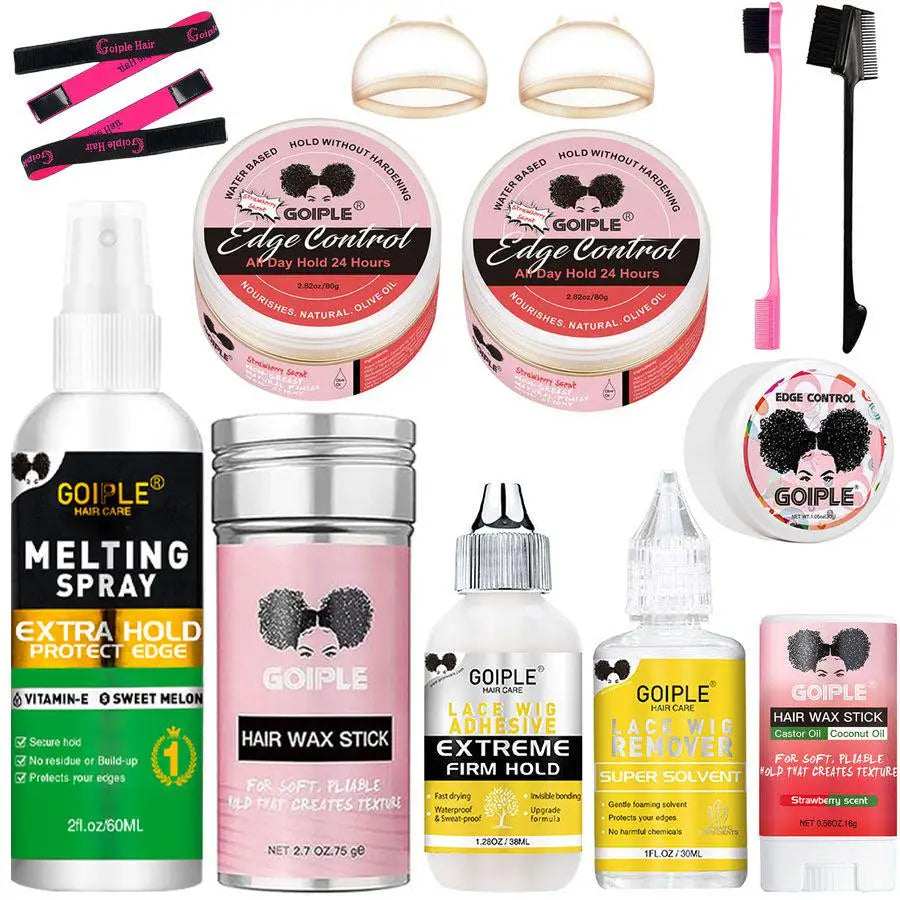 Lace Melting Spray – Glue-Less Invisible Wig Adhesive, Waterproof Extra Hold with Toupee Wax Stick Gel