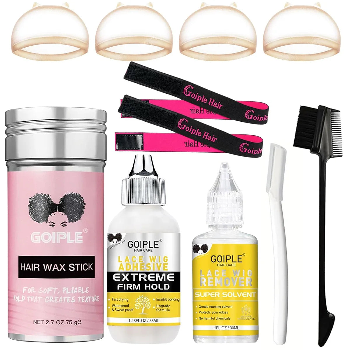 Lace Melting Spray – Glue-Less Invisible Wig Adhesive, Waterproof Extra Hold with Toupee Wax Stick Gel