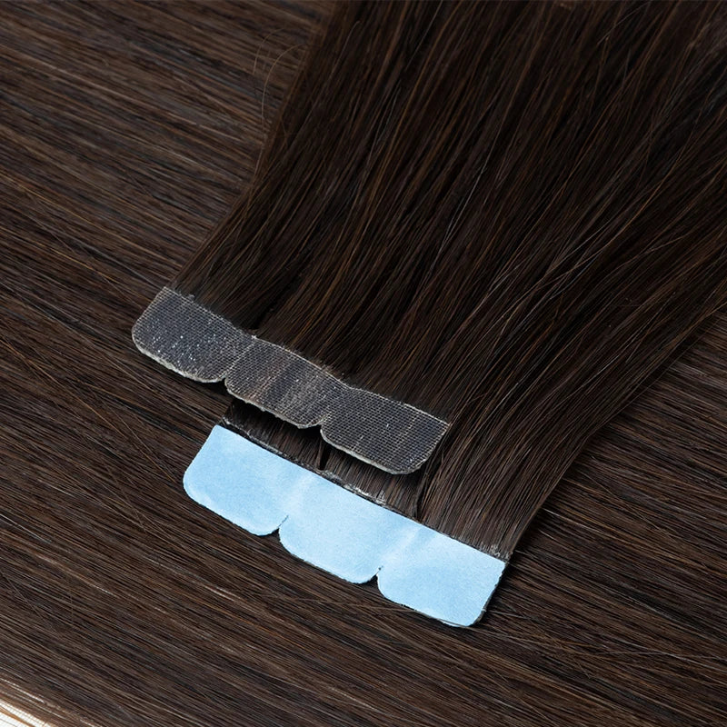 MRSHAIR Mini Tape-In Hair Extensions – 3x0.8cm Invisible Human Hair, 10pcs Pack