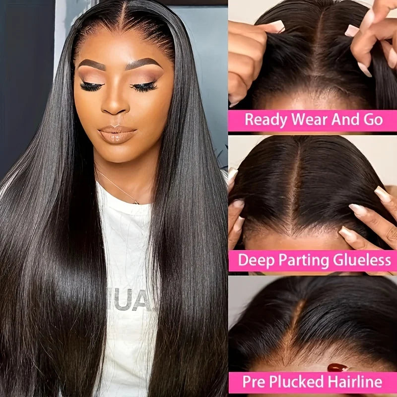 Bone Straight Lace Wig – 13x4 Frontal, 5x5 Glueless Invisi-Drawstring, 360 Full Lace Human Hair