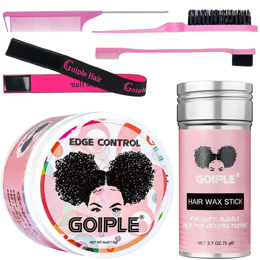 GOIPLE Edge Control Gel Non-greasy Smoother Back Broken Hair Finishing Cream Anti-Frizz Styling Fixative Wax 24 Hour Strong Hold