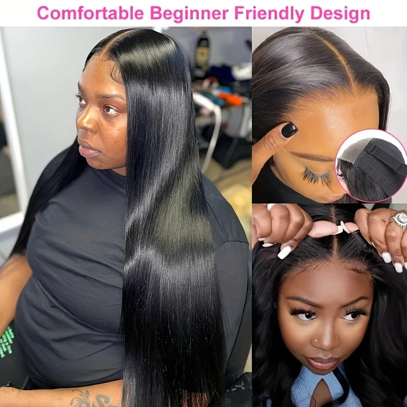Bone Straight Lace Wig – 13x4 Frontal, 5x5 Glueless Invisi-Drawstring, 360 Full Lace Human Hair