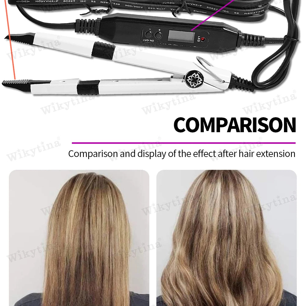 Professional UV Light Hair Extensions Machine – Salon Grade UV Curing Glue & Remover, Complete Styling Kit