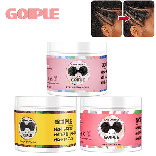 GOIPLE Edge Control Gel Non-greasy Smoother Back Broken Hair Finishing Cream Anti-Frizz Styling Fixative Wax 24 Hour Strong Hold