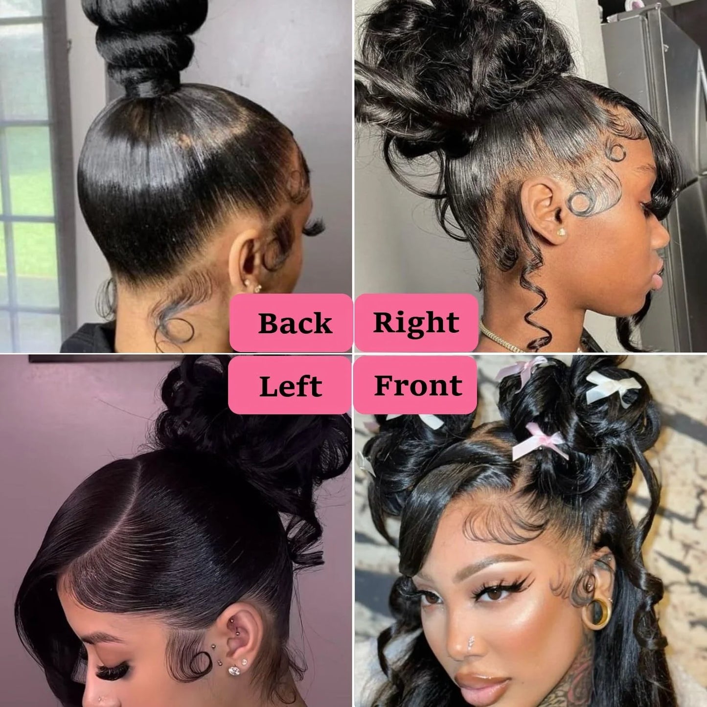 360 Body Wave Lace Front Wig – Hidden Strap Drawstring, 250% Density Full Lace Human Hair