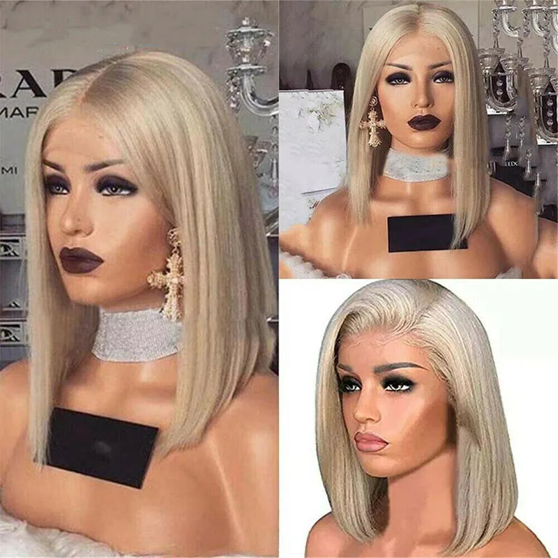 Short Straight Inverted Wig – Natural Look Synthetic Wig for Women, Party & Cosplay