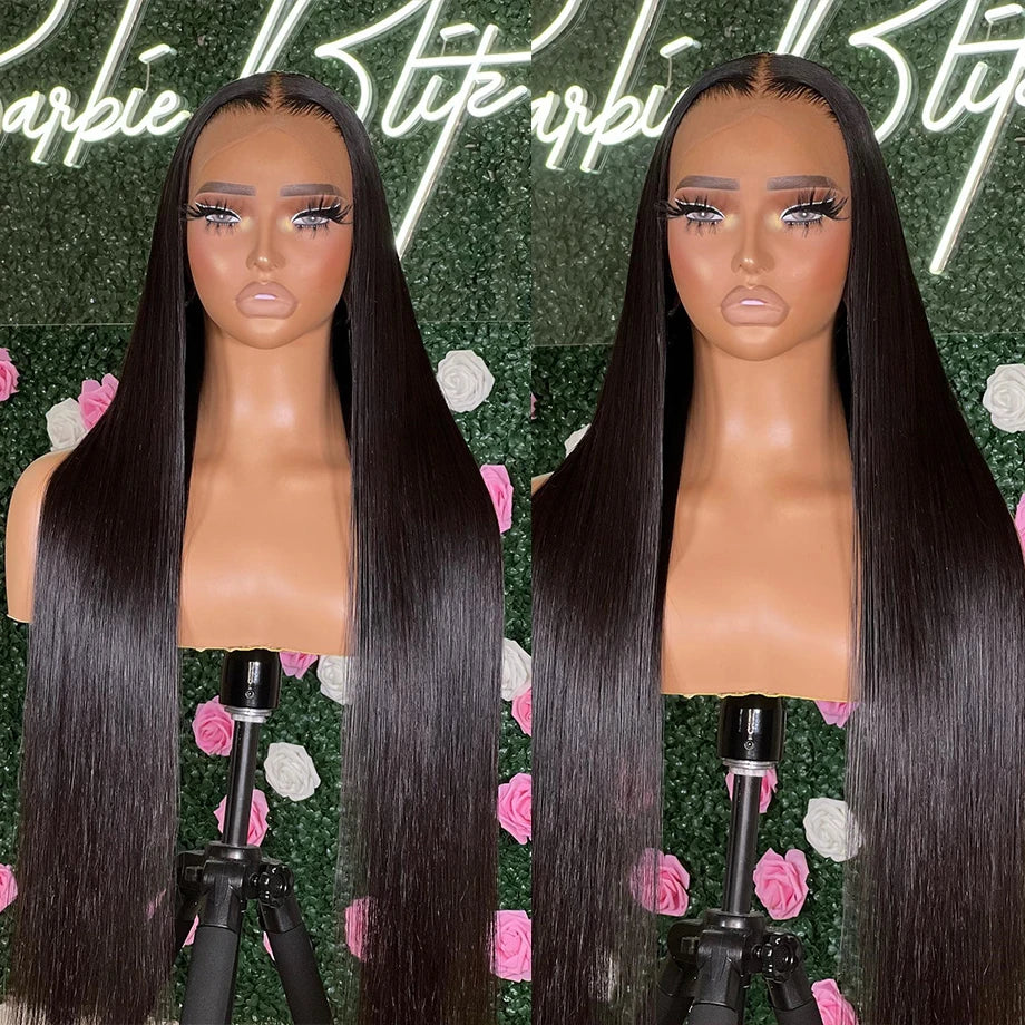 13x6 HD Straight Frontal Wig – Glueless, Pre-Plucked Brazilian Remy Human Hair 13x4 Lace Front