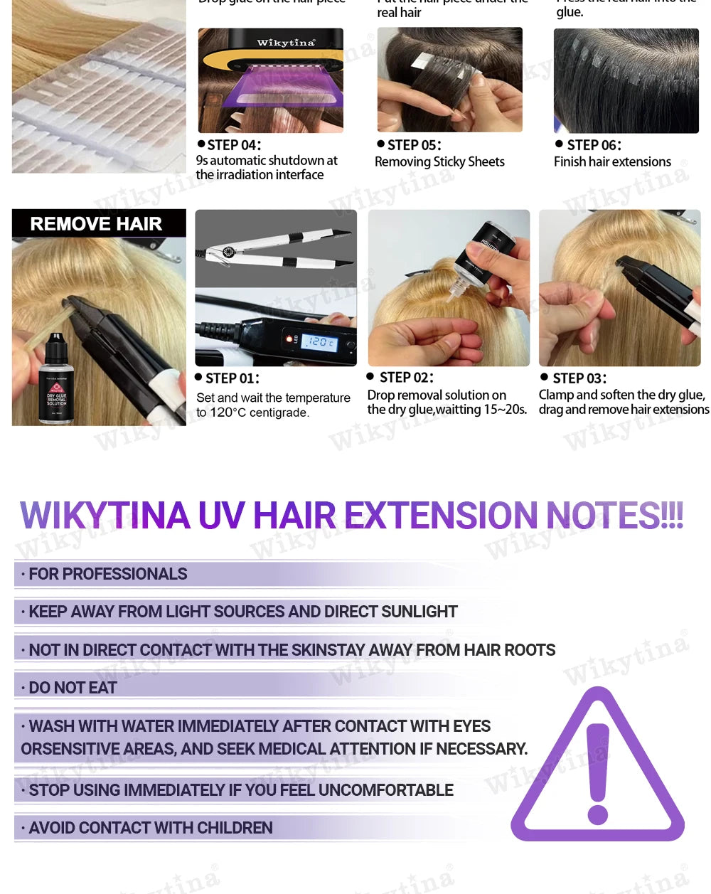Professional UV Light Hair Extensions Machine – Salon Grade UV Curing Glue & Remover, Complete Styling Kit