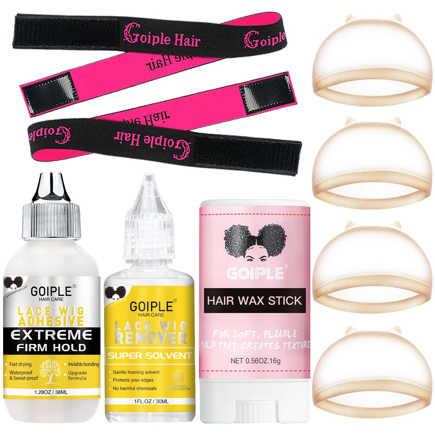 Lace Melting Spray – Glue-Less Invisible Wig Adhesive, Waterproof Extra Hold with Toupee Wax Stick Gel
