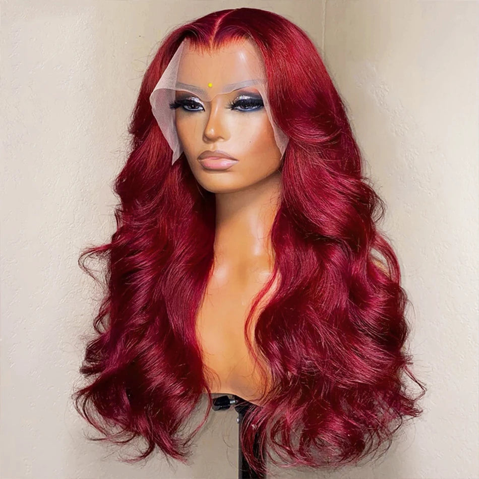 99J Burgundy Body Wave Wig – 13x6/13x4 HD Lace Front, 200–250% Density Human Hair          Formulează o solicitare către ChatGPT