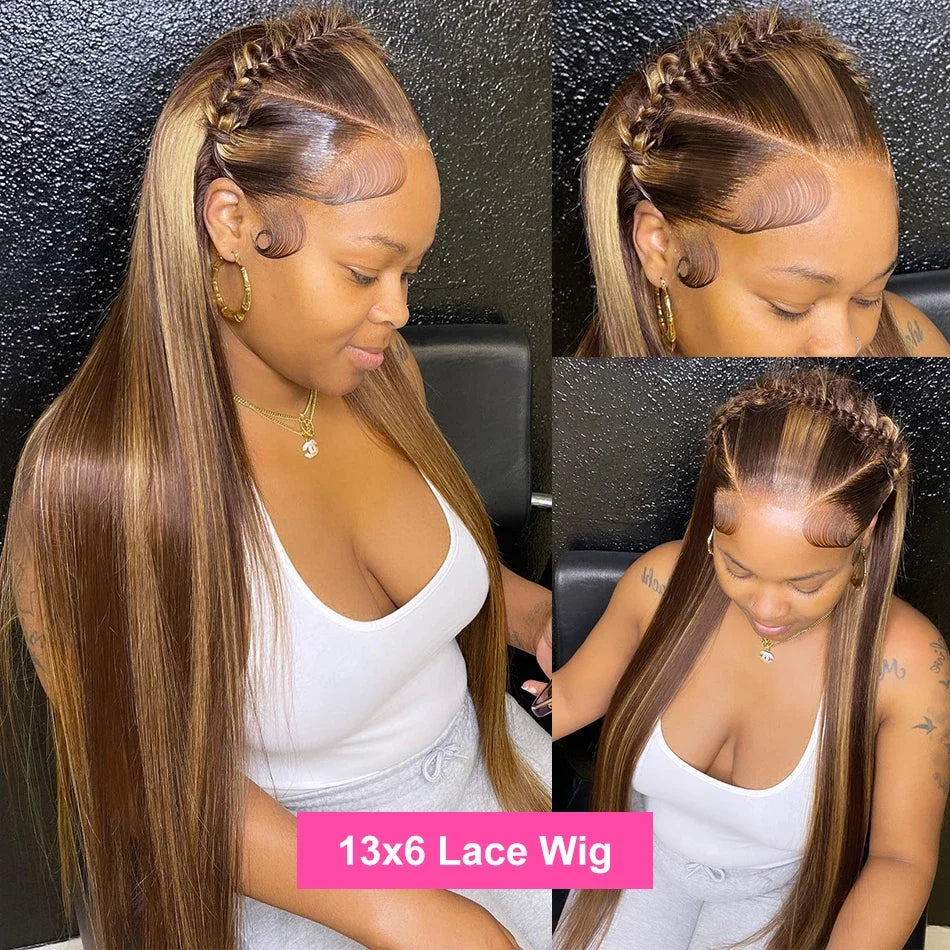 Ombre Brazilian Human Hair, 13x6 HD Lace, Pre-Plucked, Ready to Wear