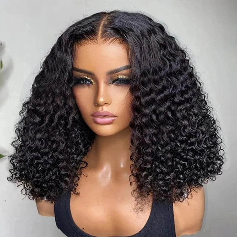 Pre-Cut Glueless Water Wave Bob Wig – 13x4/7x5 Lace Front, Pre-Plucked, Ready to Wear