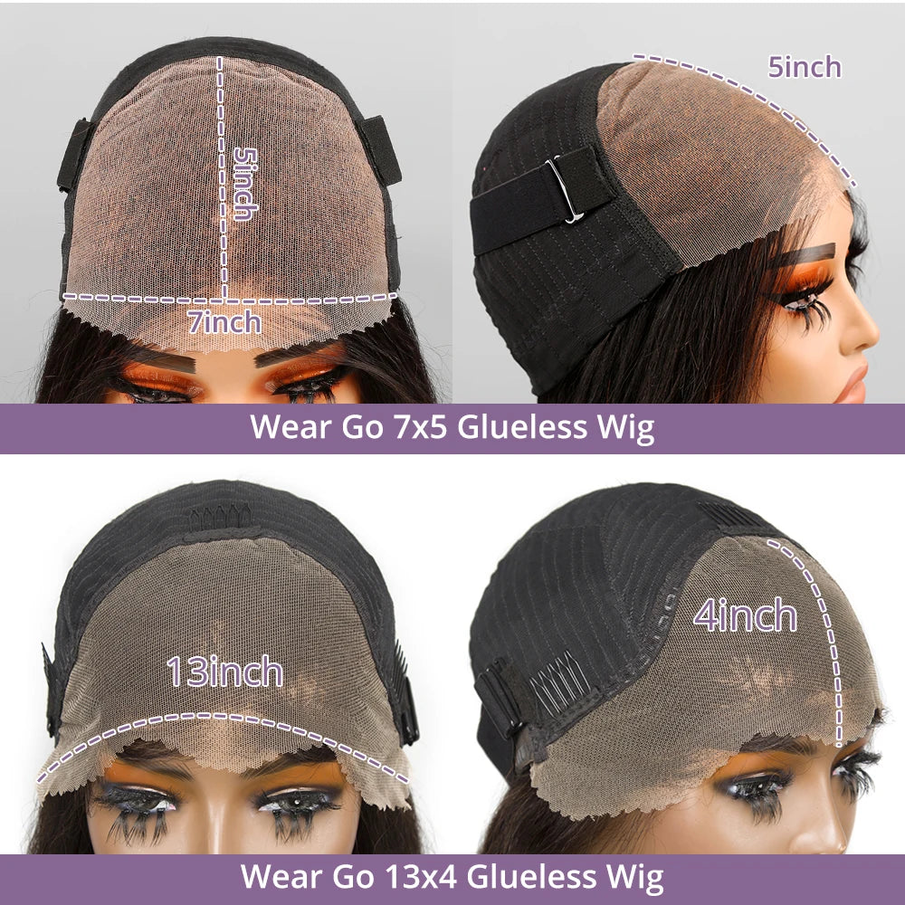 Pre-Cut Glueless Water Wave Bob Wig – 13x4/7x5 Lace Front, Pre-Plucked, Ready to Wear