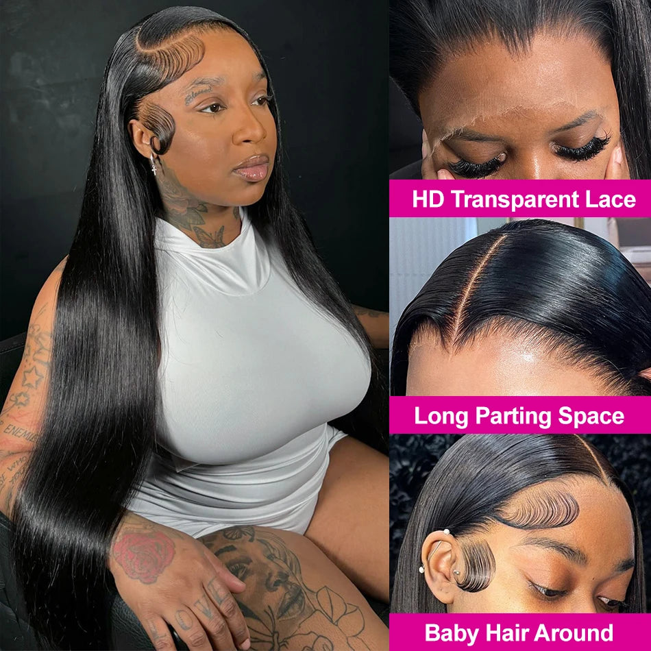Bone Straight Lace Wig – 13x4 Frontal, 5x5 Glueless Invisi-Drawstring, 360 Full Lace Human Hair