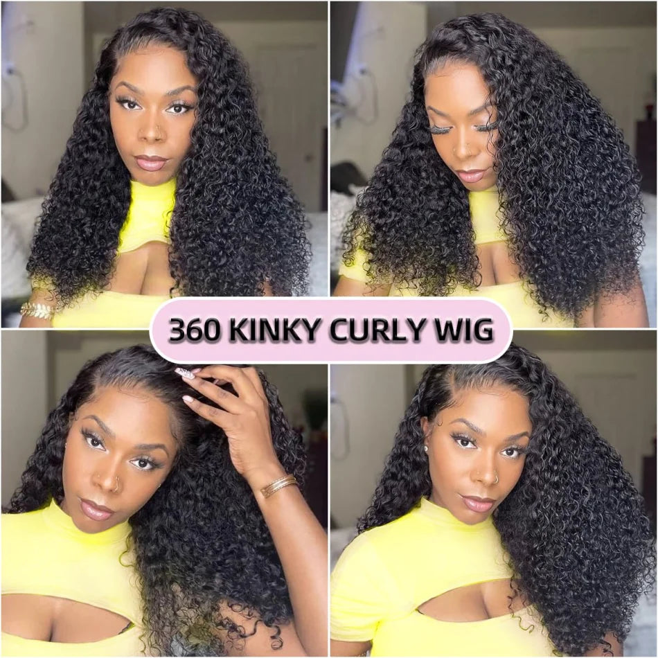 30" Deep Wave 360 Full Lace Wig – 220% Density, 13x4 Water Wave Brazilian Human Hair