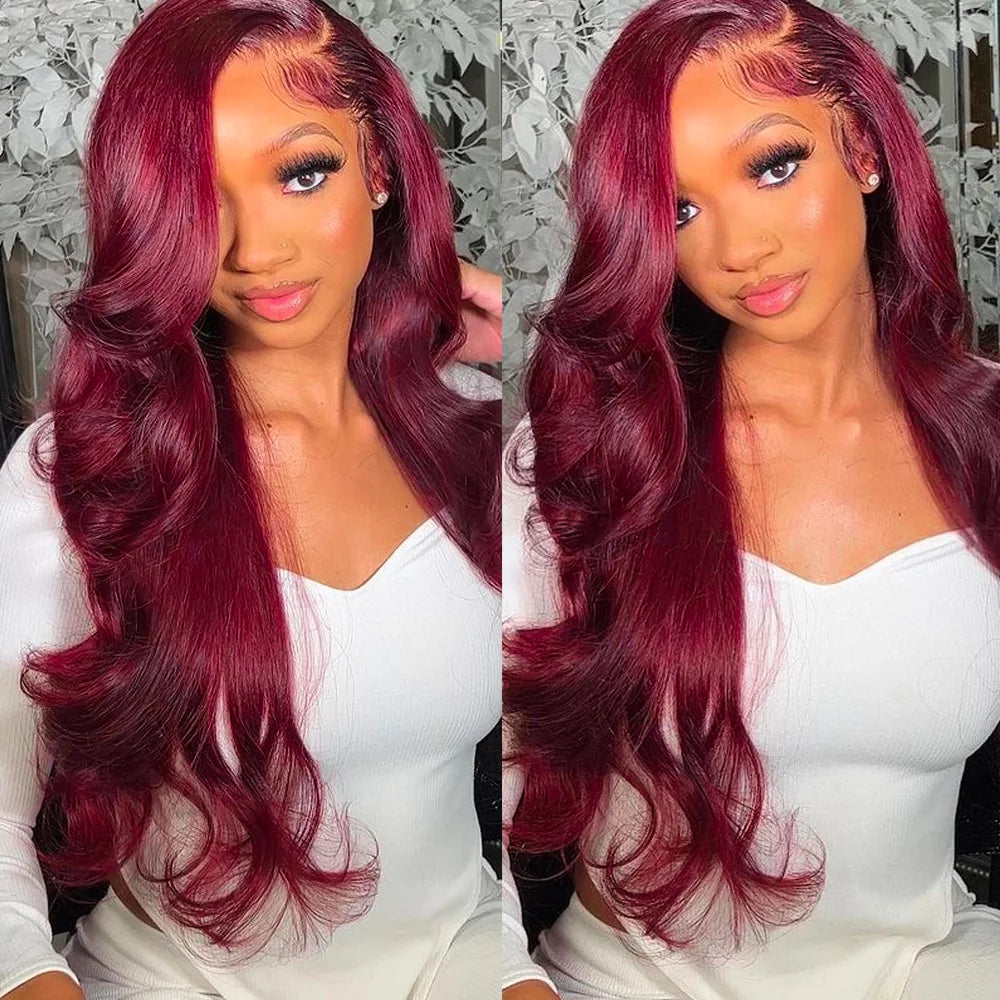 99J Burgundy Body Wave Wig – 13x6/13x4 HD Lace Front, 200–250% Density Human Hair          Formulează o solicitare către ChatGPT