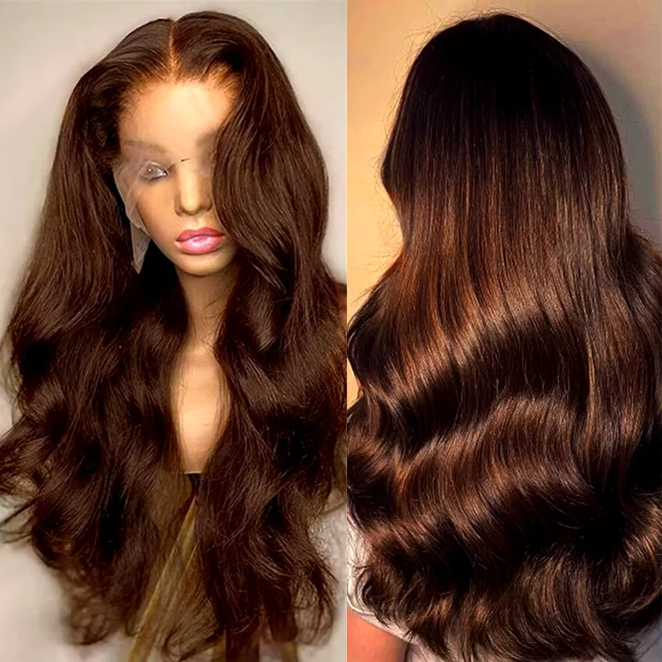 Chocolate Brown Lace Front Wig Body Wave Wig 13x6 Hd Lace Frontal Wig 250 Density Human Hair Wigs for Black Women Clearance