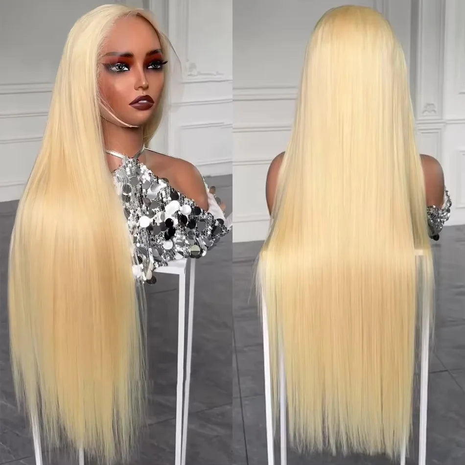 613 Blonde Straight Lace Front Wig – HD 13x6/13x4 Human Hair Frontal
