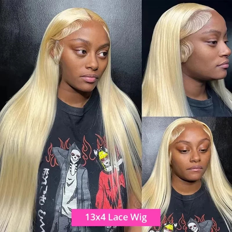 613 Blonde Straight Lace Front Wig – HD 13x6/13x4 Human Hair Frontal
