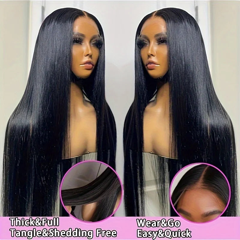 Bone Straight Lace Wig – 13x4 Frontal, 5x5 Glueless Invisi-Drawstring, 360 Full Lace Human Hair