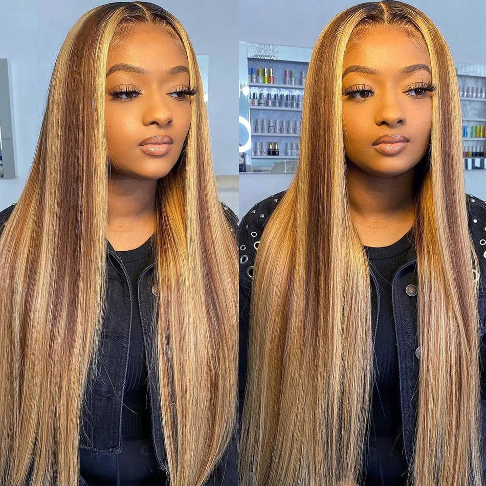 Ombre Brazilian Human Hair, 13x6 HD Lace, Pre-Plucked, Ready to Wear