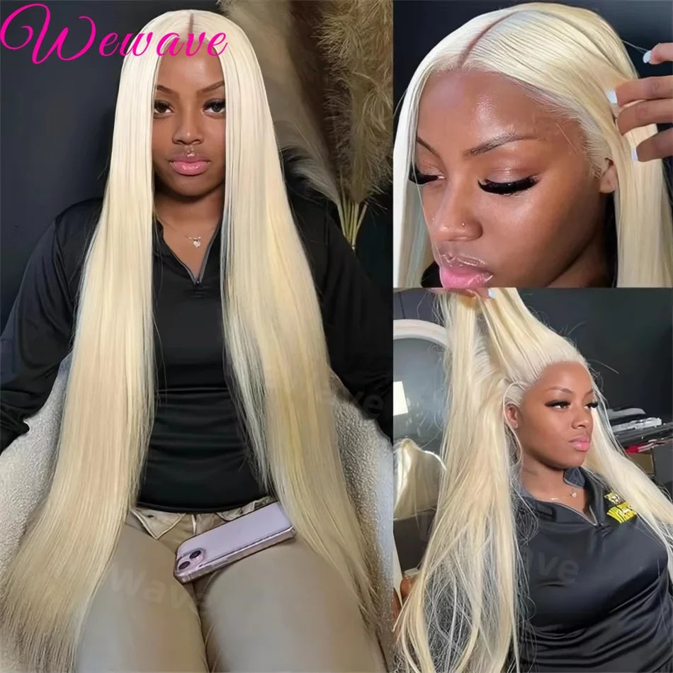 613 Blonde Straight Lace Front Wig – HD 13x6/13x4 Human Hair Frontal