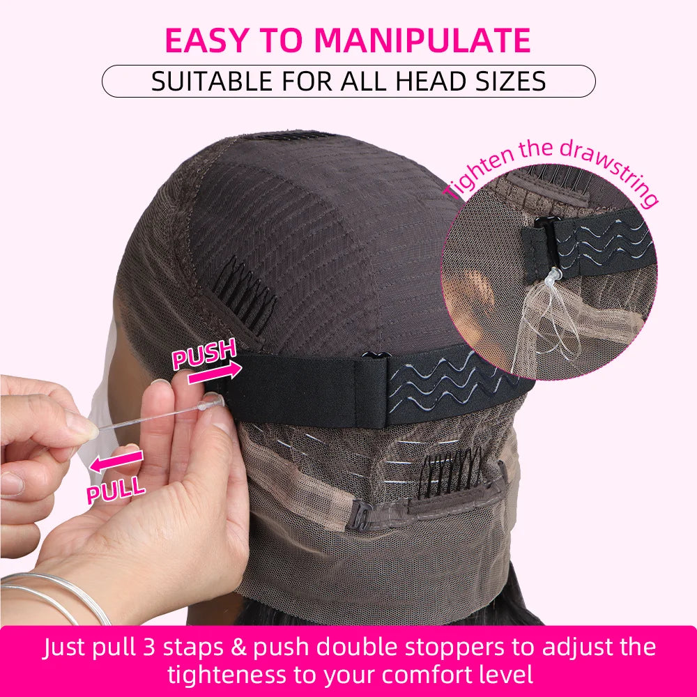 360 Invisi-Strap Glueless Full Lace Wig – HD Straight, 13x4 Pre-Plucked