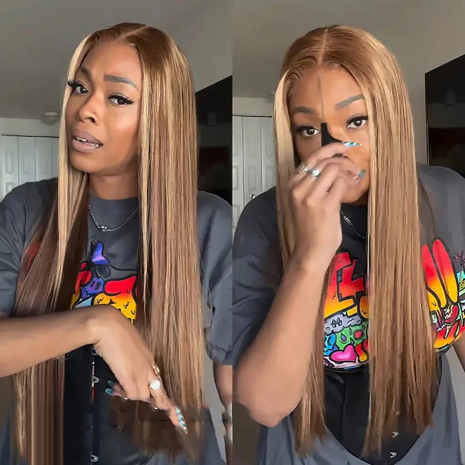 Ombre Brazilian Human Hair, 13x6 HD Lace, Pre-Plucked, Ready to Wear