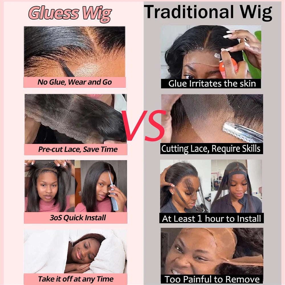 Body Wave Bob Lace Front Wig – 7x5 Glueless, Pre-Plucked with Baby Hair, 100% Human Hair