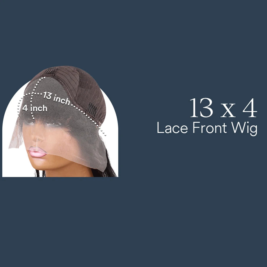 13x6 HD Straight Frontal Wig – Glueless, Pre-Plucked Brazilian Remy Human Hair 13x4 Lace Front