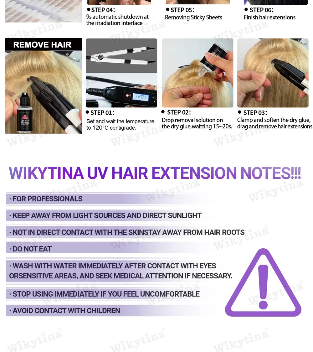 2025 UV Light Hair Extension Kit – V-Light Tools with Glue & Curing Lighter for Professional Salon or At-Home Extensions