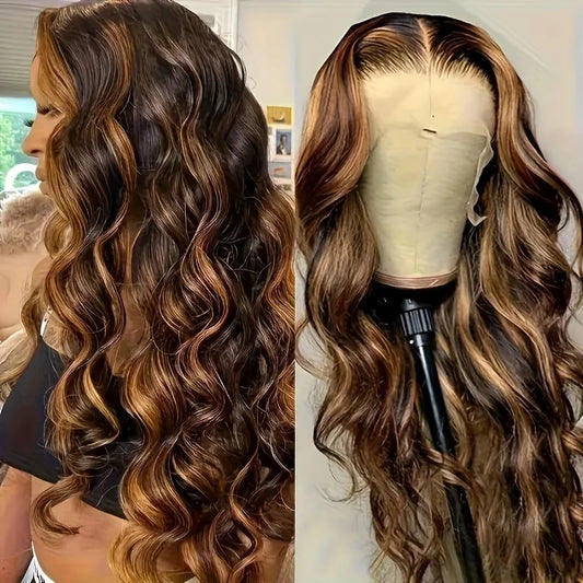 30" Body Wave 4/27 Honey Blonde Lace Front Wig – 13x6 HD Lace Frontal Human Hair
