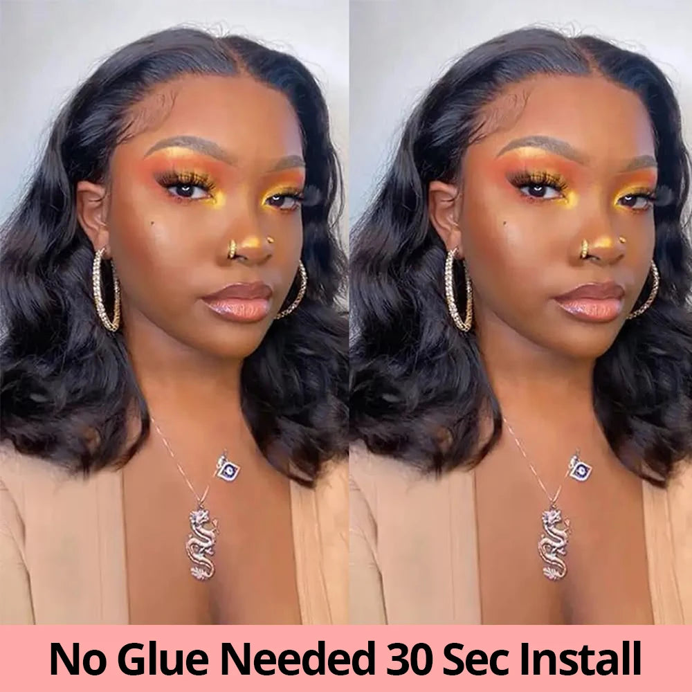 Body Wave Bob Lace Front Wig – 7x5 Glueless, Pre-Plucked with Baby Hair, 100% Human Hair