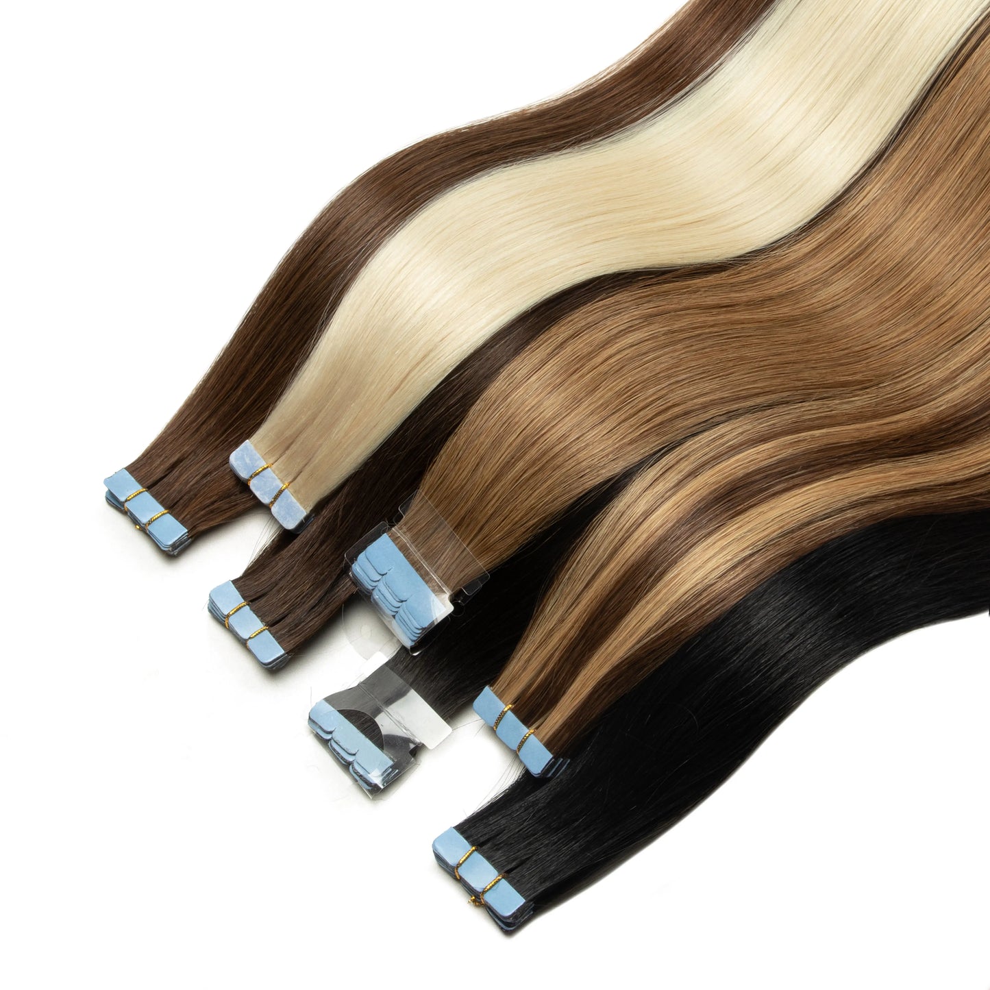 MRSHAIR Mini Tape-In Hair Extensions – 3x0.8cm Invisible Human Hair, 10pcs Pack