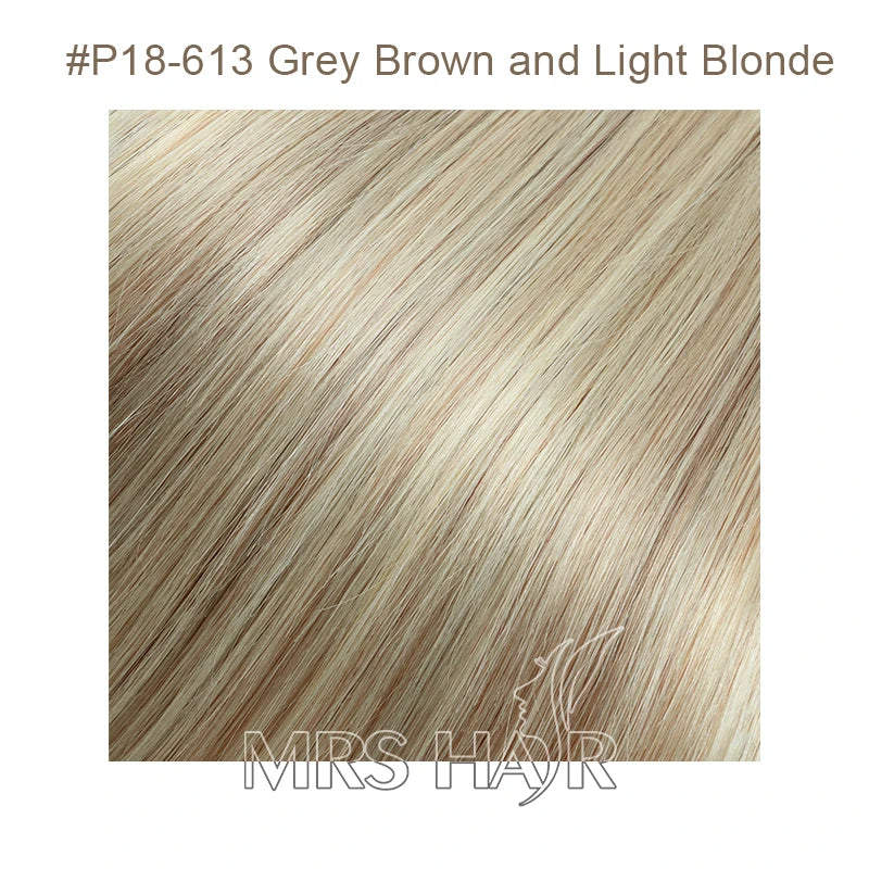 MRSHAIR Mini Tape-In Hair Extensions – 3x0.8cm Invisible Human Hair, 10pcs Pack