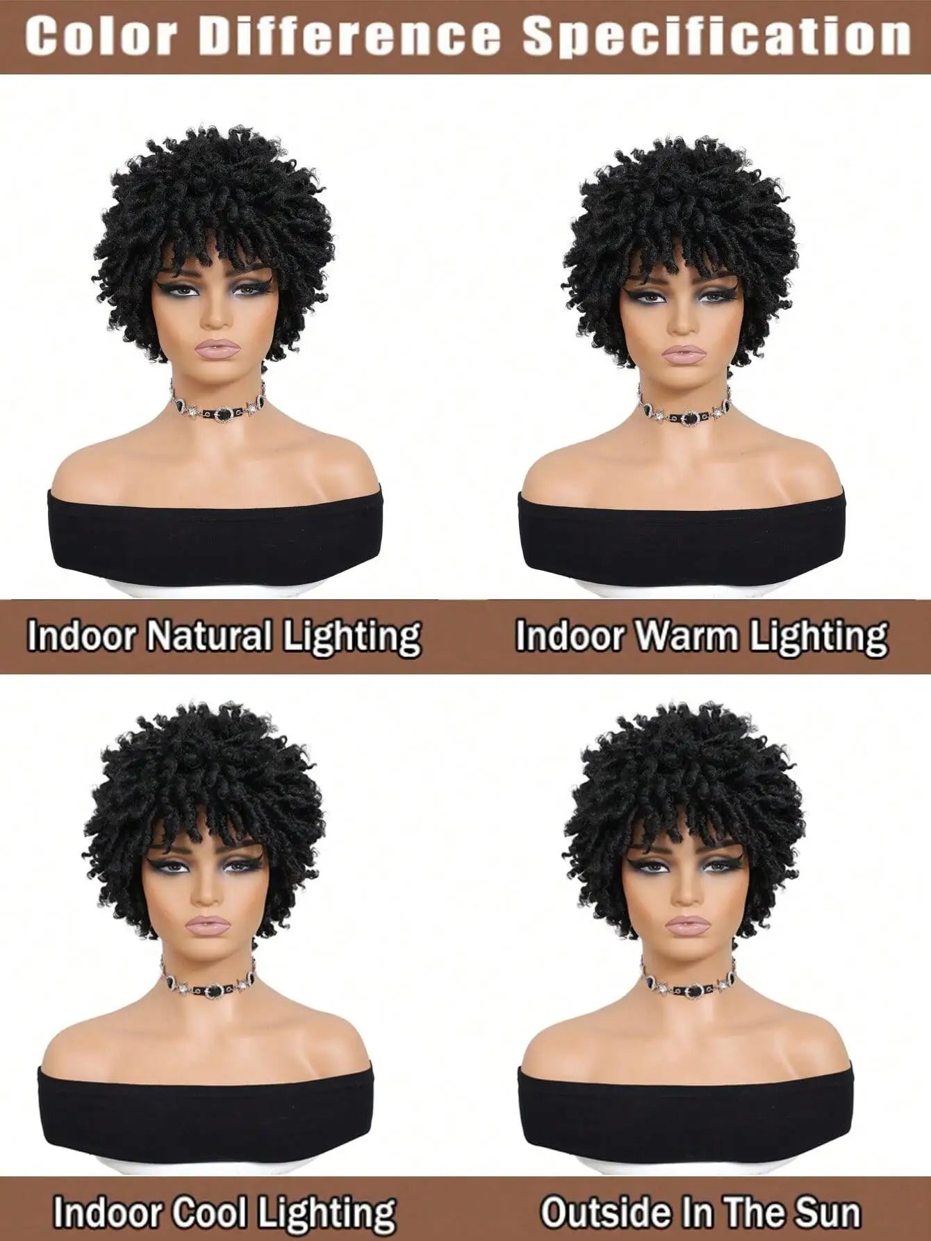 Short Afro Faux Dread Wig – Heat-Resistant Synthetic Braided Wig for Black Women & Men