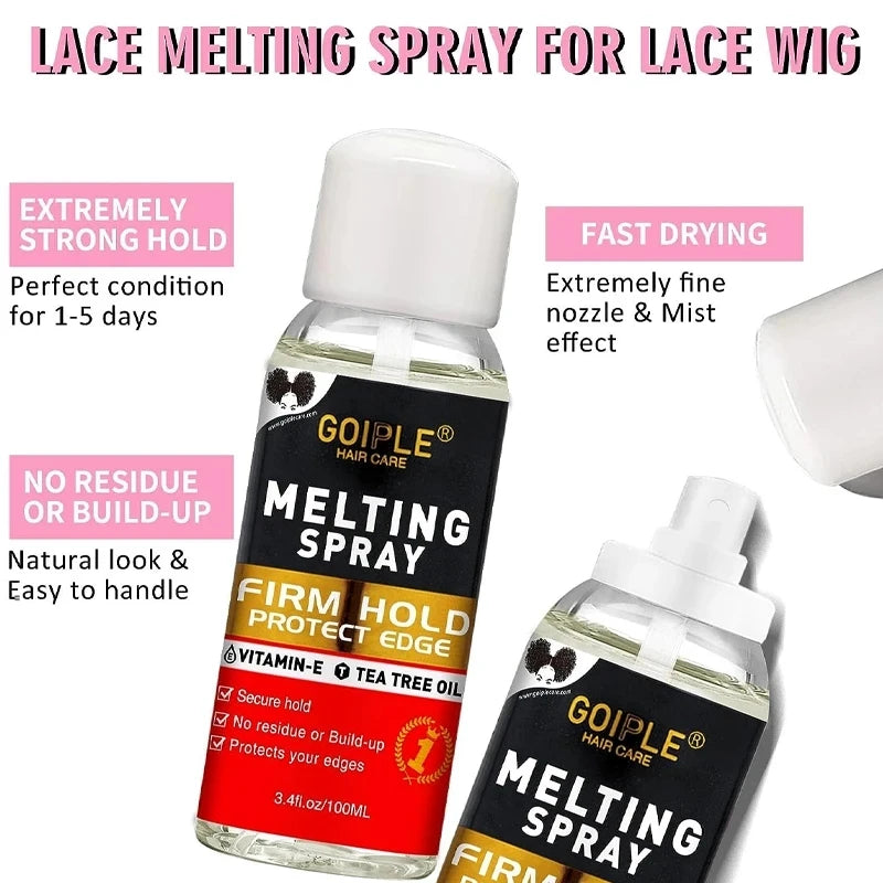 Lace Tint Mousse & Wig Glue Set – Waterproof, Extra Hold Adhesive Foam with Edge Control Hair Wax Stick